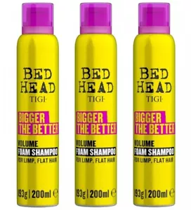 Bed Head by Tigi Bigger The Better Volume Foam Shampoo for Fine Hair 200ml 1-2-3 - Picture 1 of 6
