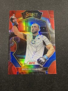 2023 UFC Panini Select #187 MUSLIM SALIKHOV Red White Blue Premier Level Prizm 