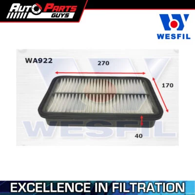 Wesfil Air Filter A1268 fits Toyota Corolla 1.8 (AE112) 1998 - 2001 - image 1 of 3