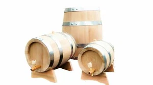 Wooden Barrels, New Solid Oak Barrels,3L,5L,10L,Whisky Barrels,Wine Barrels - Picture 1 of 2