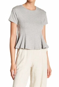 Good Luck Gem Grey Heather Fit and Flare Tee Top Blouse NWT Size Large - Picture 1 of 2