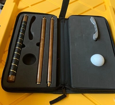Executive Collapsible Portable Golf Putter Set In Black Case - Image 1 of 4