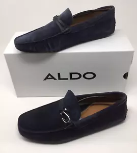 ALDO Roxbury Driving Loafers Fishing Hook Shoes Moccasin Blue Men Shoes Size 11 - Picture 1 of 4