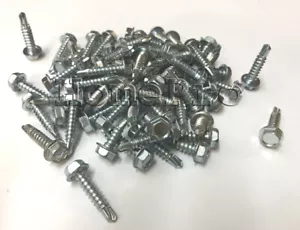 #6 TORNILLOS TEK AUTOPERFORADOS LAVADORA HEXADECIMAL HD TEKS (100) ZINC ENVÍO GRATUITO - Imagen 1 de 1