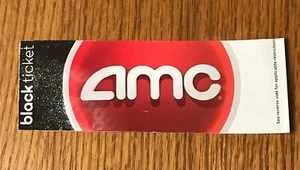 1 AMC Movie Theaters Black Movie Ticket. DOES NOT EXPIRE - Bild 1 von 1