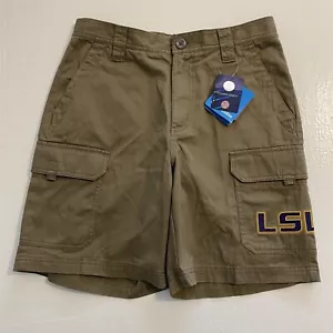 NWT Columbia 30 x 8" Dark Khaki LSU Geaux Tigers Brownsmead Cargo Shorts - Picture 1 of 9