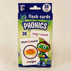SUPER WHY Phonics 36 Flash Cards 6+ Learning Kids PBS Whyatt SEALED CARDS - Picture 1 of 4