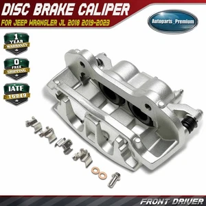 Front Driver Brake Caliper with Mounting Bracket for Jeep Wrangler JL 2018-2023 - Picture 1 of 8