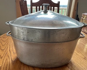 SELTEN extra schwerer Aluminiumguss Dutch Oven - 6 Quart ovaler Bräter mit Doppeldampfgarer - Bild 1 von 13