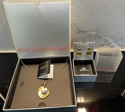 Breil Necklace Chain + Pendant Steel + Zirconias and earrings set. New with tags — 第 1/4 张图片