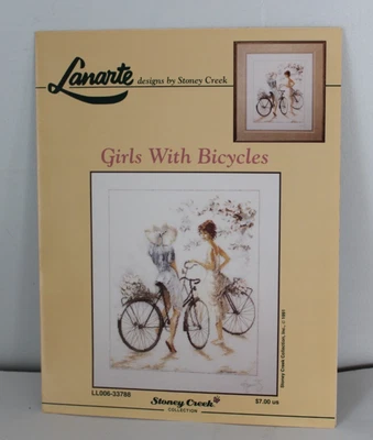 Niñas Con Bicicletas Punto de Cruz Patrón Lanarte Diseño Stoney Creek Foto 1 de 4