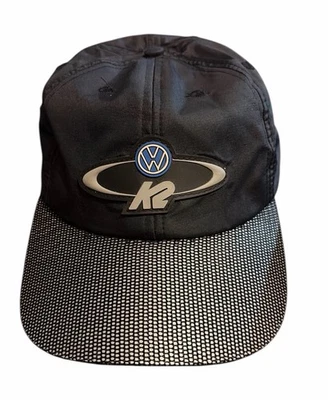 大众大众 x K2 帽子黑色男式 OSFA 背带汽车滑雪板罕见 — 第 1/4 张图片