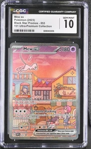 Pokemon Card CGC 10 Mew ex Promo SVP053 151 Ultra Premium Collection - Imagen 1 de 2