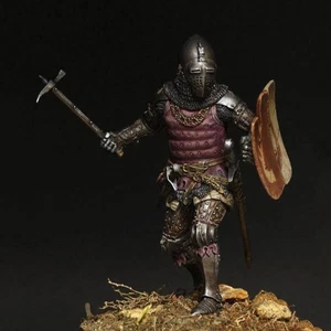 1/24 Resin Model Kit Polish Heavy Medieval Knight in Armor Unpainted - Picture 1 of 3