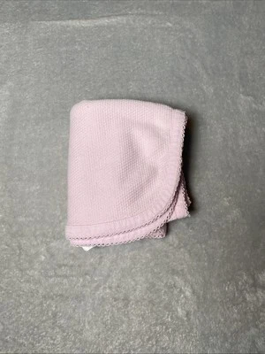Manta bebé rosa texturizada ganchillo vieira ribete suave recepción Lovey RN 14500 Foto 1 de 4