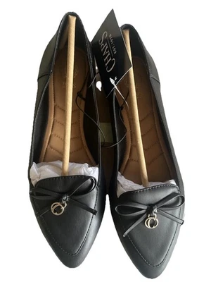 Zapatos informales sin cordones Chaps bailarina mocasines punta plana para mujer 8,5 negros Foto 1 de 4