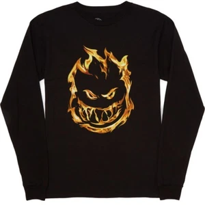 Spitfire 451 LS TEE Black Flame Fire Logo Screenprint Long Sleeve Men's T-Shirt - Picture 1 of 2