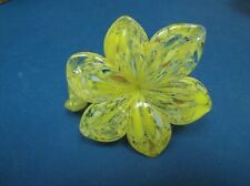 Vintage Murano Glass flower Candle holder VGC yellow