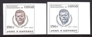 Congo Democratic Republic Scott # 591-92 VF MNH 1966 John F. Kennedy Singles Imp