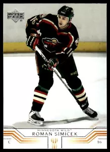 2001-02 Upper Deck #89 Roman Simicek Minnesota Wild Hockey Card - Bild 1 von 2
