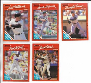 1990 Donruss GRAND SLAMMERS Pick-A-Card Williams McGwire Evans McGriff Clark