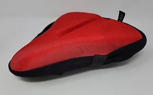 Bikeroo Large Exercise Bike Gel Seat Cover Red/Black 11x10x1.8 Inches 532762302 - Picture 1 of 24