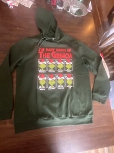 Christmas Dr. Seuss The Grinch Hoodie Green XL New - Picture 1 of 7