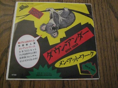 Men At Work Down Under  Japanese - 7 inch  Rare! Foto 1 de 2
