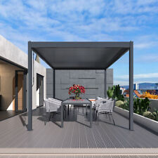Pavillon Pergola toit de terrasse 3x3m toit à lamelles aluminium Rockford