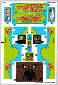 LEGO STICKER SHEET ONLY MYSTERY MACHINE 75902 New from set 75902stk01 Genuine - Picture 1 of 1