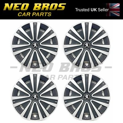 4x OE Peugeot Partner Tepee, NATEO 15 Inch Wheel Trim Hub Cap Cover 96769704VT - Изображение 1 из 3