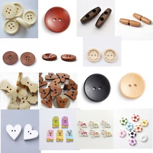 3-8 Holzknöpfe 20-40mm Button Holzknopf Holz Natur gefärbt  Blusenknopf  button - Bild 1 von 41