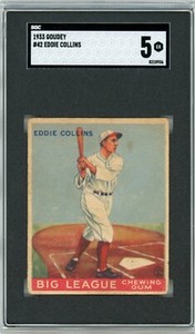 1933 Goudey #42 Eddie Collins SGC 5 
