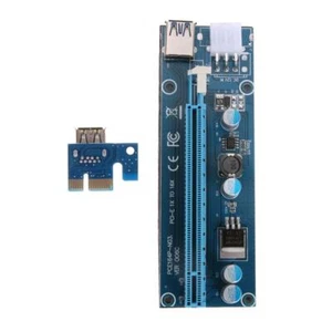PCI-E 1x to 16x Mining Machine Extender Riser Adapter with 15Pin-6Pin Cable - Afbeelding 1 van 1