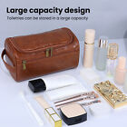 Faux Leather  Bag Makeup with Reinforced Handles Multifunctional