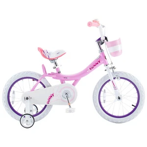 RoyalBaby Princess Girl Bike 16"w/Training Wheels & Kickstand,Pink Purple (Used) - Picture 1 of 1