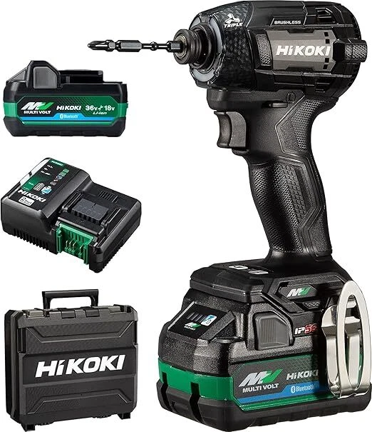 Destornillador de impacto HiKOKI WH36DD (2XHBSZ) 36V negro fuerte con estuche cargador de batería Foto 1 de 1