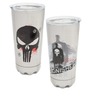 Marvel Comics The Punisher 20 oz Stainless Steel Vacuum Tumbler NEW UNUSED - Picture 1 of 1