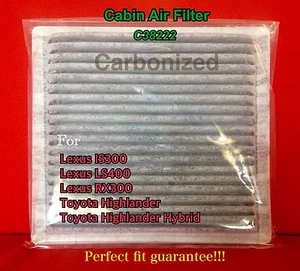 C38222 AC Carbonized CABIN AIR FILTER For IS300 LS400 RX300 HIGHLANDER - Picture 1 of 2