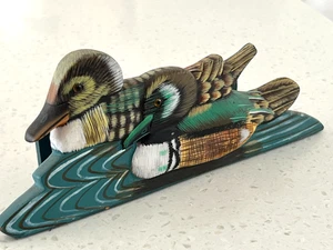 VINTAGE - Beautiful carved and painted DUCKS - Letter Holder - Picture 1 of 9
