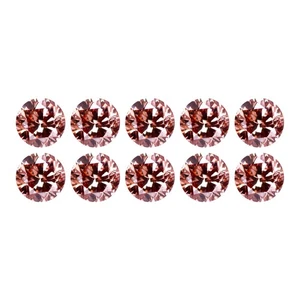 0.29 Ct  [10 Pcs Lot]  Round Diamond Cut 1.9 MM Genuine Argyle Pink Diamond - Picture 1 of 5