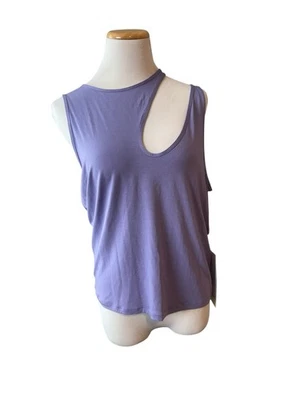 Lululemon 女式背心 12 码肩镂空瑜伽紫色薰衣草 — 第 1/4 张图片