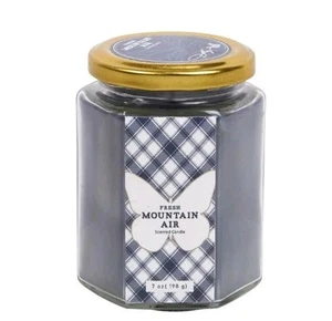 Dolly Parton MOUNTAIN AIR Scented 7oz Blue Plaid Jar Candle *Brand NewL - Picture 1 of 2