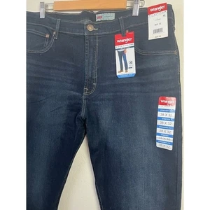 Wrangler Mens Jeans 38x32 Five Star Premium Straight Fit Dark Wash Stretch - Picture 1 of 12