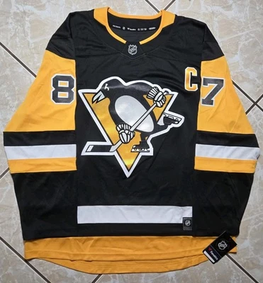Camiseta masculina nova com etiquetas Sidney Crosby Pittsburgh Penguins Fanatics Breakaway 2XL US$ 175 - Imagem 1 de 4