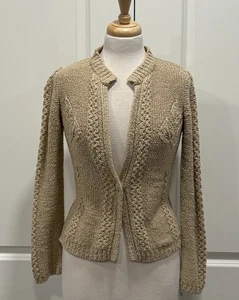 Cárdigan Suéter LeRoy Prendas de Punto Crotchet Talla S Indie Boho Terroso Granola Cottage - Imagen 1 de 7