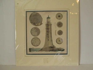 Eddystone light house hand coloured engraving 1860.Lighthouse picture. Engraving - Picture 1 of 5