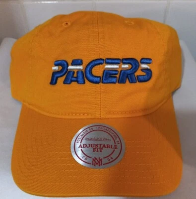 Chapéu dourado ajustável não estruturado Mitchell Ness Indiana Pacers - Imagem 1 de 3