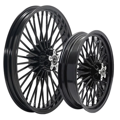 21x2.15 17x4.5 Fat Spoke Wheels for Harley Softail Night Train Springer Fatboy - Image 1 of 4