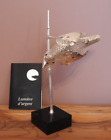 Christofle "Reed Warbler" Pierced Silver Plate Figurine, 1980s The Silver Light